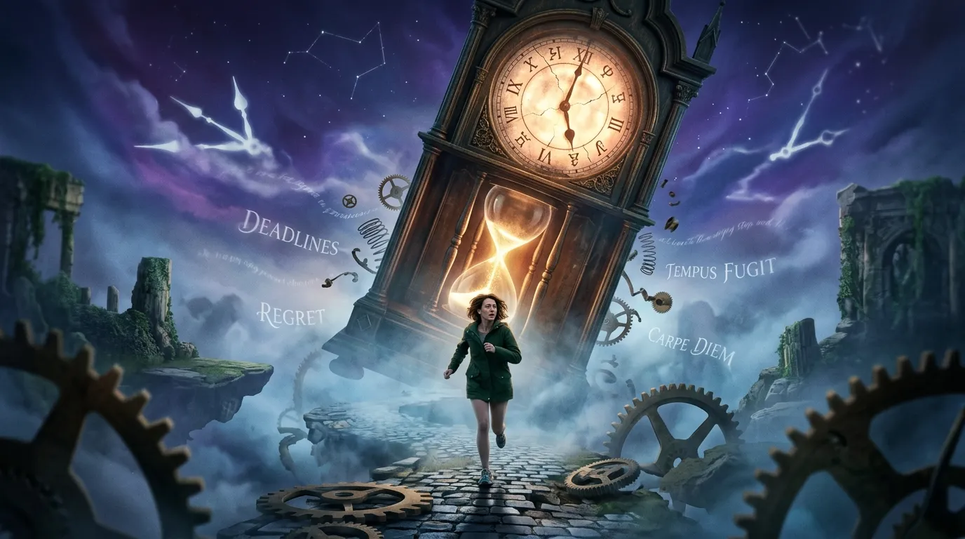 Being Chased by a Giant Clock or Hourglass in a Dream