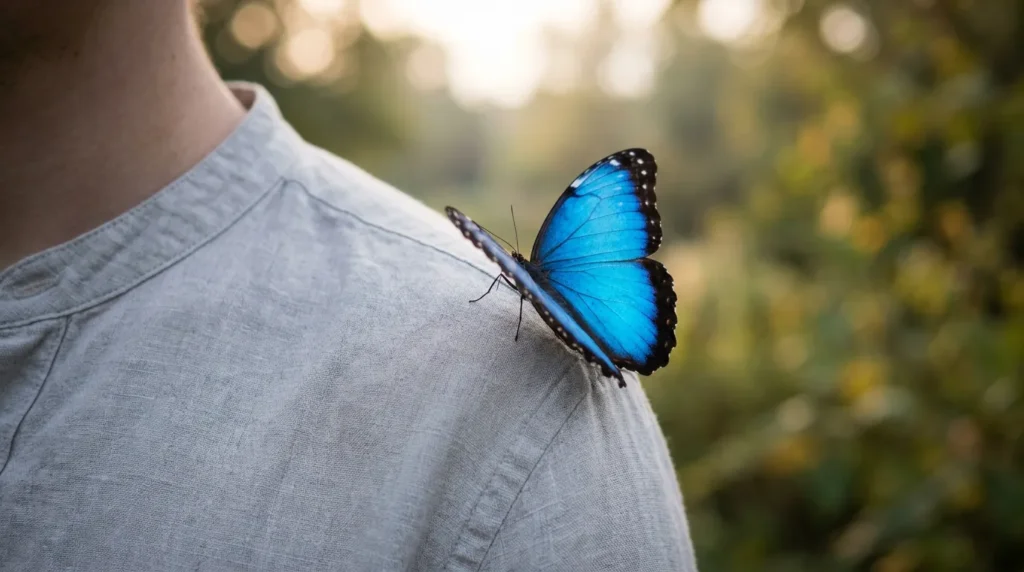 What Does a Blue Butterfly Landing on Your Shoulder Mean in a Dream?