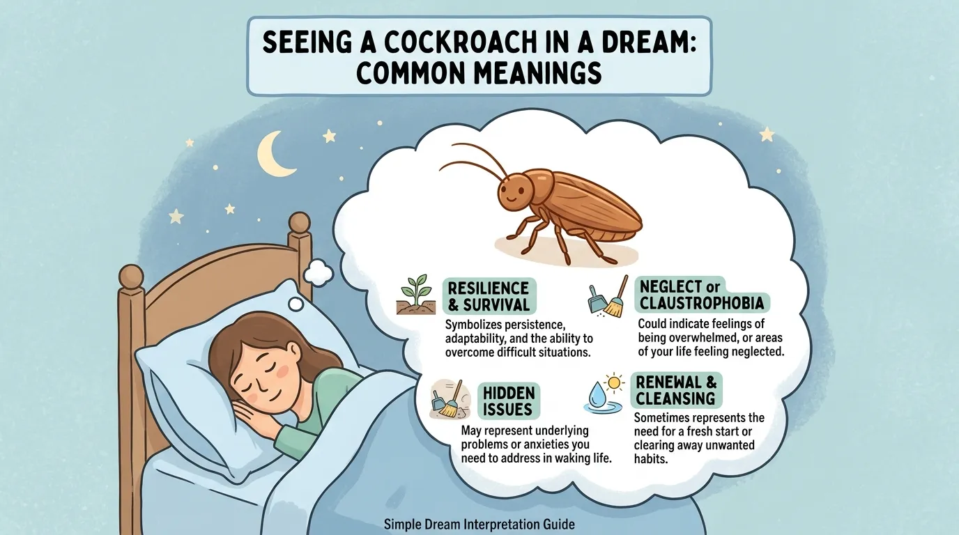 Seeing Cockroach in Dream Meaning